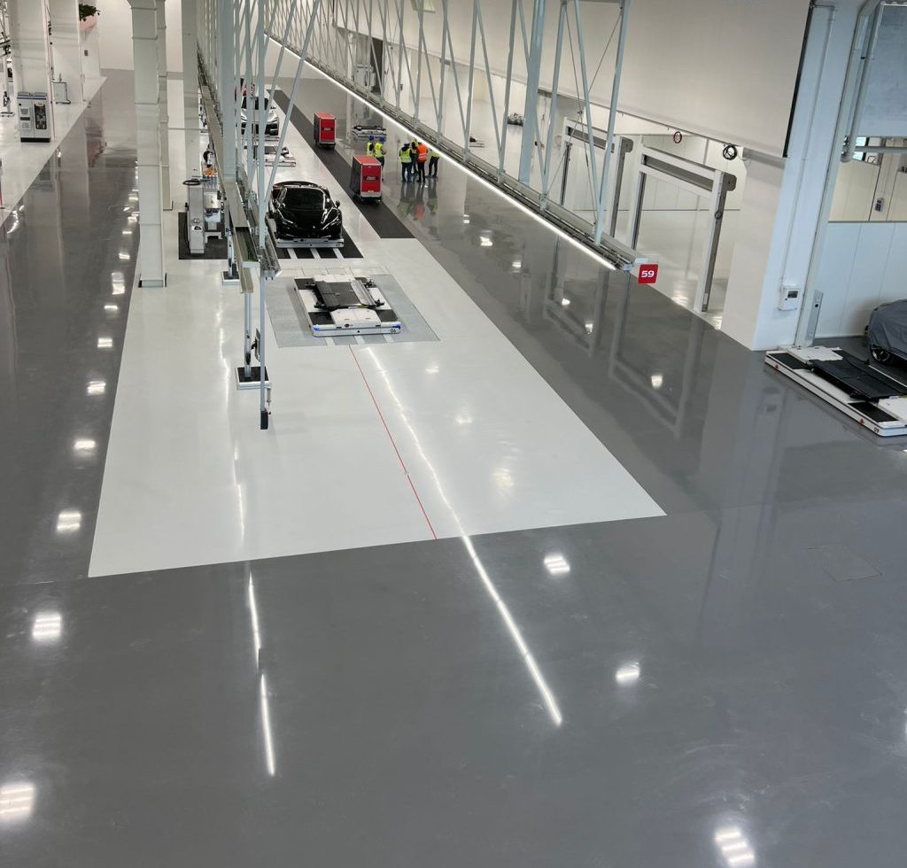 Antistatic resin coating